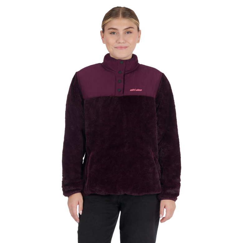 Ski-Doo Ladies Pullover Fleece 1/4 Snap