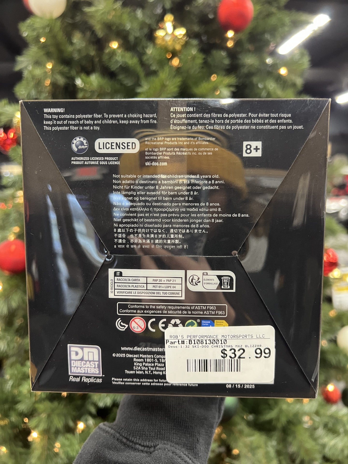 Ski-Doo 2026 Limited Edition Diecast Christmas Ornament 1:32 MXZ Blizzard
