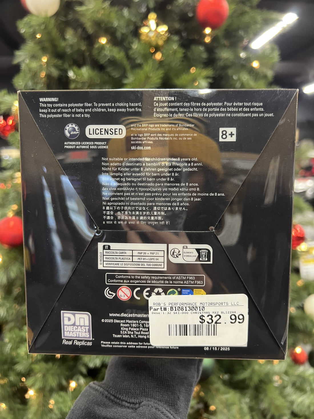 Ski-Doo 2026 Limited Edition Diecast Christmas Ornament 1:32 MXZ Blizzard