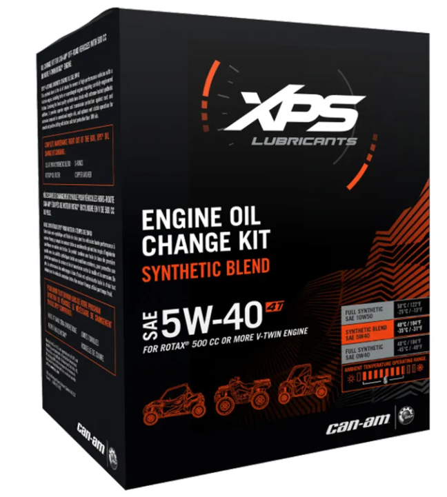 4T 5W-40 Synthetic Blend Oil Change Kit For Rotax 500 Cc Or More V-Twin Engine